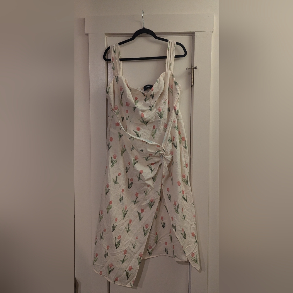Cream Floral Tulip Dress 4XL